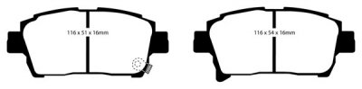 DP41459R EBC Brakes Yellowstuff Тормозные колодки SCION, TOYOTA XA, XB, Echo, Prius, MR2 SCION XA 1.5 2003 and up; SCION XB 1.5 2003 thru 2007; TOYOTA Echo 1.5 2004 and up; TOYOTA MR2 1.8 2003 and up; TOYOTA Prius 1.5 2003 and up;