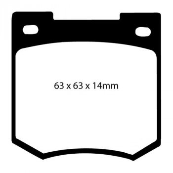 DP2106 EBC Brakes Greenstuff тормозные колодки перед. AUSTIN Allegro, Maxi; CHRYSLER Avenger, Sunbeam; FORD Capri, Cortina; HILLMAN Avenger; INNOCENTI Regent; JENSEN Healey; LOTUS Europa; MORGAN 4/4, Plus; MORRIS Ital, Marina; NAYLOR TF; PANTHER Lima, Rio выпуска 1966-1991 года