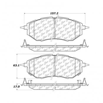 106.10780 Тормозные колодки PosiQuiet Extended Wear Subaru B9, Tribeca, Forester, Legacy, Outback, Tribeca WRX перед 2005-2015 года выпуска