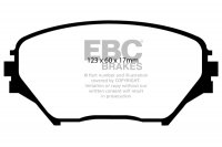 DP1402 EBC Brakes Ultimax2 тормозные колодки TOYOTA Rav 4