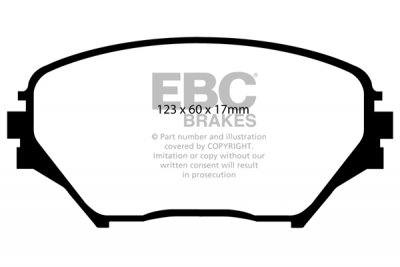 DP1402 EBC Brakes Ultimax2 тормозные колодки TOYOTA Rav 4 выпуска 2000-2006 года