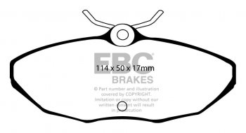 DP21221 EBC Brakes Greenstuff тормозные колодки зад FORD Thunderbird; JAGUAR S-Type; LINCOLN LS выпуска 1999-2006 года