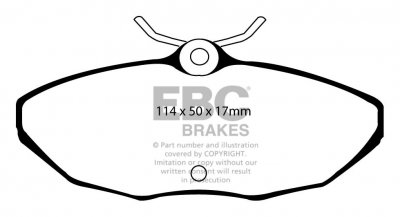 DP21221 EBC Brakes Greenstuff тормозные колодки зад FORD Thunderbird; JAGUAR S-Type; LINCOLN LS выпуска 1999-2006 года