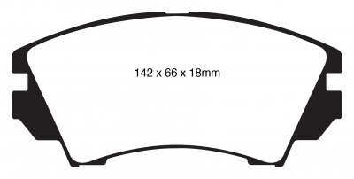 DP32014C EBC Brakes Redstuff Тормозные колодки CHEVROLET Camaro; OPEL / VAUXHALL Insignia; SAAB 9-5 выпуска 2008-2017 года