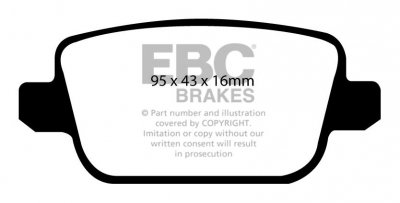 DP51933NDX EBC Brakes Bluestuff Тормозные колодки зад FORD Focus (Mk2) выпуск 2009-2011 года
