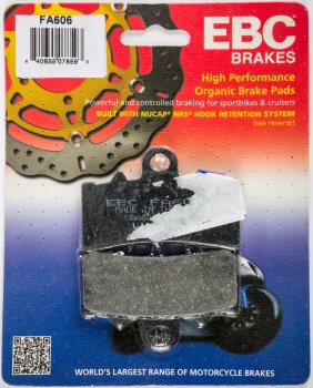 FA606 EBC BRAKES Organic тормозные колодки  KTM Duke 2011-2012 года выпуска