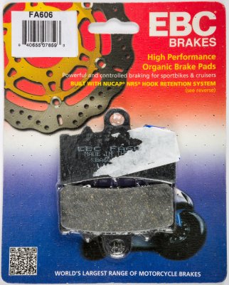 FA606 EBC BRAKES Organic тормозные колодки  KTM Duke 2011-2012 года выпуска