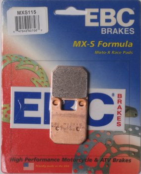 MXS115 EBC BRAKES Organic тормозные колодки ALFER, APRILIA, BETA, BULTACO, C H RACING, C.Z./JAWA, CAGIVA, CPI, DAELIM, DERBI, DUCATI, EXPLORER, FACTORY, FANTIC, FB MINARELLI, GARELLI, GAS-GAS, GILERA, HONDA DALL-ARA, HONDA-HM, HRD, HUSQVARNA, ITALJET, J. 1985-2012 года выпуска