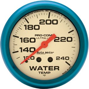 2-5/8" датчик температура воды, 120- 240`F, 6' CAP, WATER RES AUTO METER #4532 Water Temperature