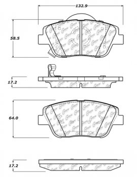105.14440 Тормозные колодки Posi-Quiet Ceramic HYUNDAI, KIA перед 