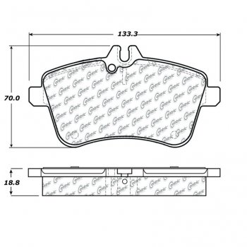 104.13570 Тормозные колодки Posi-Quiet Metallic MERCEDES-BENZ 