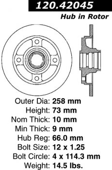 Задний тормозной диск - с перфорацией и насечками NISSAN PDS.42045 Выпуска 1988 года
