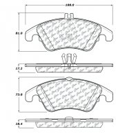105.13420 Тормозные колодки Posi-Quiet Ceramic MERCEDES-BENZ перед