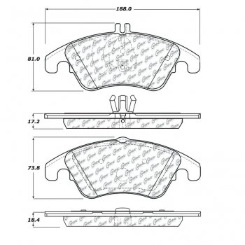 105.13420 Тормозные колодки Posi-Quiet Ceramic MERCEDES-BENZ перед 