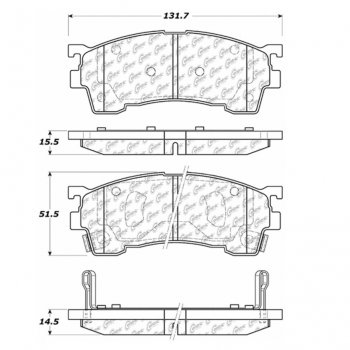 106.06370 Тормозные колодки PosiQuiet Extended Wear FORD, MAZDA ; FORD/PROBE; MAZDA/626