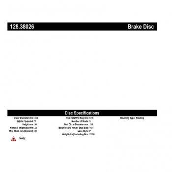 128.38026 Тормозные диски Premium SAAB перед 