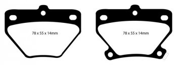 DP41326R EBC Brakes Yellowstuff Тормозные колодки зад OPEL ADAM, Antara, Frontera, Monterey выпуск 1991-2015 года