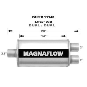 11148 Magnaflow Глушитель прямоточный 14" Body 