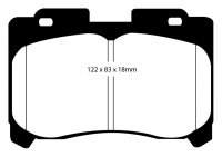 DP41004R EBC Brakes Yellowstuff Тормозные колодки перед TOYOTA Celica, Supra, Supra (Not UK)