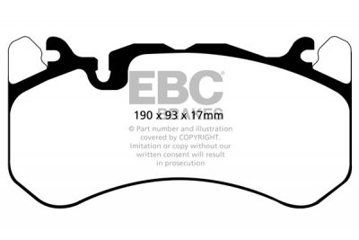 DP52081NDX EBC Brakes Bluestuff NDX Тормозные колодки перед AUDI RS6 (C6), RS6 (C7); MERCEDES-BENZ GLC (X253), GLC Coupe (C253) выпуска 2008-2017 года