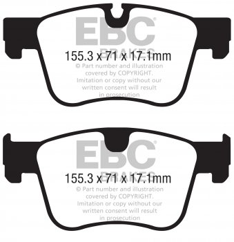 DPX2359 EBC Brakes Ultimax2 Тормозные колодки перед  CITROEN Berlingo, C5; DS DS; OPEL / VAUXHALLCombo, Grandland X; PEUGEOT 508, 3008, 5008, Partner, Rifter выпуска 2017-2023 года