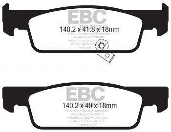 DPX2341 EBC Brakes Ultimax2 Тормозные колодки перед  SMART Fortwo выпуска 2014-2023 года