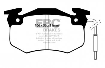 DP2458/2 EBC Brakes Greenstuff тормозные колодки зад BRISTOL Blenheim; CITROEN Saxo, Xsara, ZX; PEUGEOT 106, 205, 206, 306, 309; RENAULT 5, 9, 11, Clio выпуска 1984-2011 года