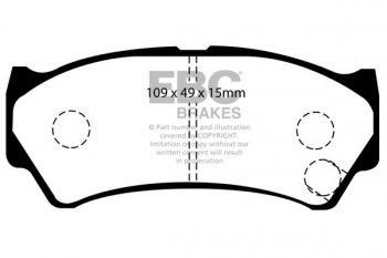 DP1299 EBC Brakes Ultimax2 Тормозные колодки перед  SUZUKI Alto, Baleno выпуска 1999-2002 года