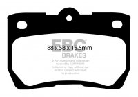 DP41586R EBC Brakes Yellowstuff Тормозные колодки зад LEXUS GS300, GS430, GS450h, GS460, IS200D, IS220D, IS250