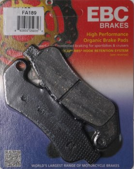 FA189 EBC BRAKES Organic тормозные колодки  HONDA CBR 1993-1999 года выпуска