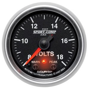 3683 SCP 2-1/16" VOLTMETER VoltmeterPeak &amp; Warn w/ Electronic Control