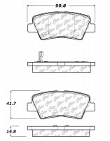 105.14450 Тормозные колодки Posi-Quiet Ceramic HYUNDAI, KIA зад.
