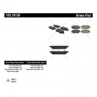 105.18130 Тормозные колодки Posi-Quiet Ceramic HYUNDAI, KIA зад.