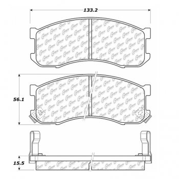 105.04280 Тормозные колодки Posi-Quiet Ceramic ; MAZDA/MPV