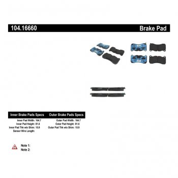 104.16660 Тормозные колодки Posi-Quiet Metallic FORD 