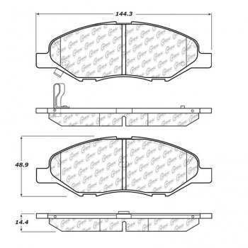 105.13450 Тормозные колодки Posi-Quiet Ceramic NISSAN перед 