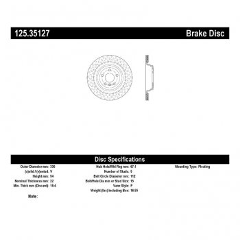 125.35127 Тормозные диски Premium MERCEDES-BENZ зад 