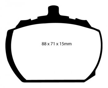 DP2240 EBC Brakes Greenstuff тормозные колодки передние MG, TRIUMPH MGB GT V8, TR8, Stag MG MGB GT V8 3.5 73 thru 76; TRIUMPH Stag Stag 70 thru 78; TRIUMPH TR8 3.5 75 thru 81