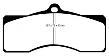 DP31155C EBC Brakes Redstuff Тормозные колодки CHEVROLET Camaro, Corvette выпуска 1963-1982 года