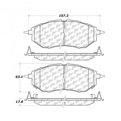 105.10780 Тормозные колодки Posi-Quiet Ceramic 2005-2015 Subaru B9, Tribeca, Forester, Legacy, Outback, Tribeca WRX перед 