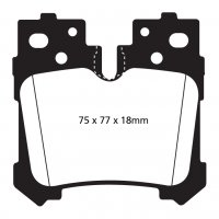 DP41812R EBC Brakes Yellowstuff Тормозные колодки зад LEXUS LS460, LS600h