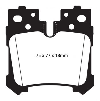 DP41812R EBC Brakes Yellowstuff Тормозные колодки зад LEXUS LS460, LS600h выпуск 2006-2009 года