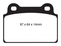 DP91985 EBC Brakes Orangestuff Тормозные колодки зад MITSUBISHI Lancer Evo 10