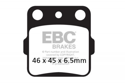 FA084/3R EBC BRAKES Organic тормозные колодки  SUZUKI RM; T.M. 80, 85; YAMAHA YZ 1987-2012 года выпуска