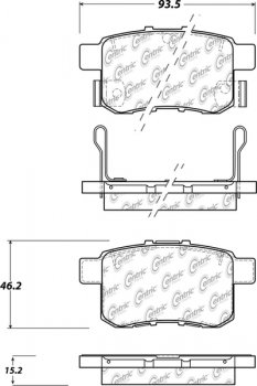 105.14510 Тормозные колодки Posi-Quiet Ceramic HONDA зад. 