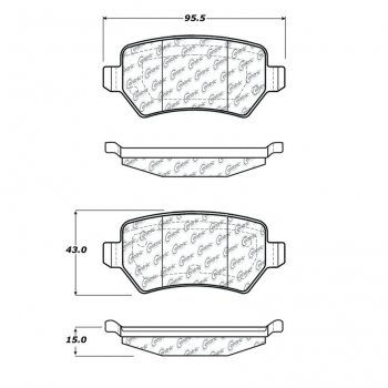 104.13620 Тормозные колодки Posi-Quiet Metallic CHEVROLET, SATURN 