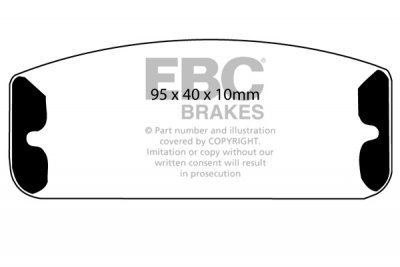 DP119 EBC Brakes Ultimax2 Тормозные колодки перед  ALFA ROMEO Dauphine; ALPINE A108, A110; MATRA Djet; RENAULT 8, 10, Alpine, Caravelle, Dauphine, Floride; SIMCA 1000 Coupe выпуска 1958-1975 года