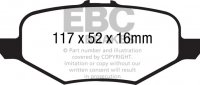 DP1887  EBC Brakes Ultimax2 Тормозные колодки зад. FORD Explorer