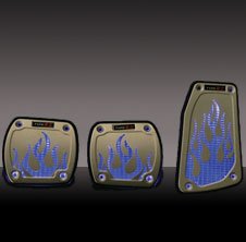 PEDAL KT 3PC светодиод BLU FLME L.E.D. Pedals