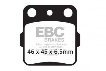 FA084/3TT EBC BRAKES Organic тормозные колодки  SUZUKI RM; T.M. 80, 85; YAMAHA YZ 1987-2012 года выпуска